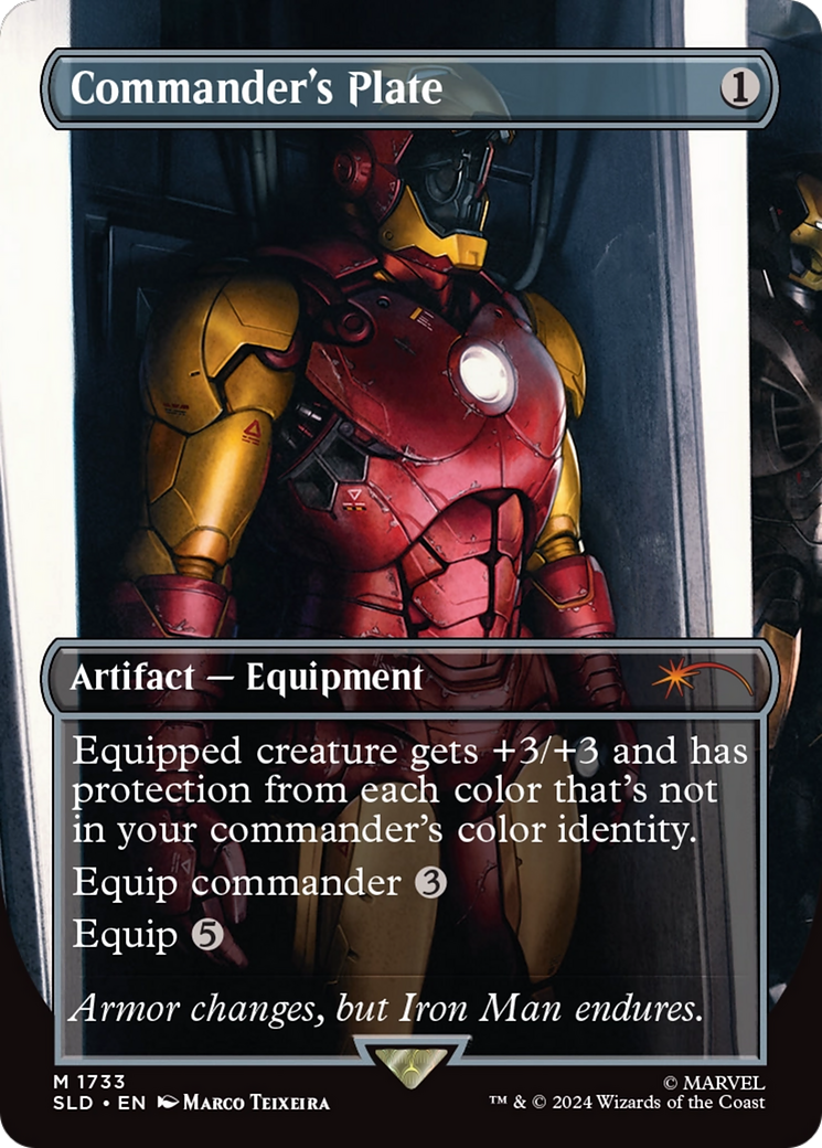 Commander's Plate (1733) (Rainbow Foil) [Secret Lair Drop Series] | Cards and Coasters CA