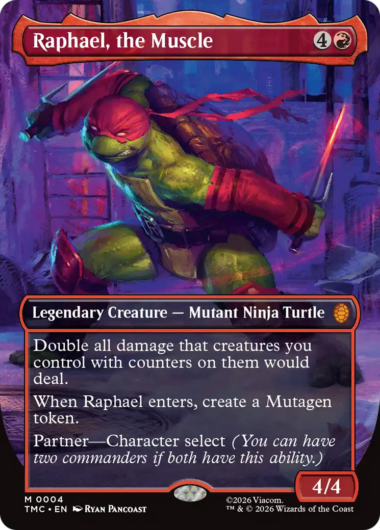 Raphael, the Muscle (Borderless) [Teenage Mutant Ninja Turtles Commander] | Cards and Coasters CA