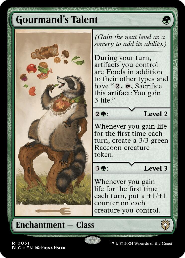 Gourmand's Talent [Bloomburrow Commander] | Cards and Coasters CA