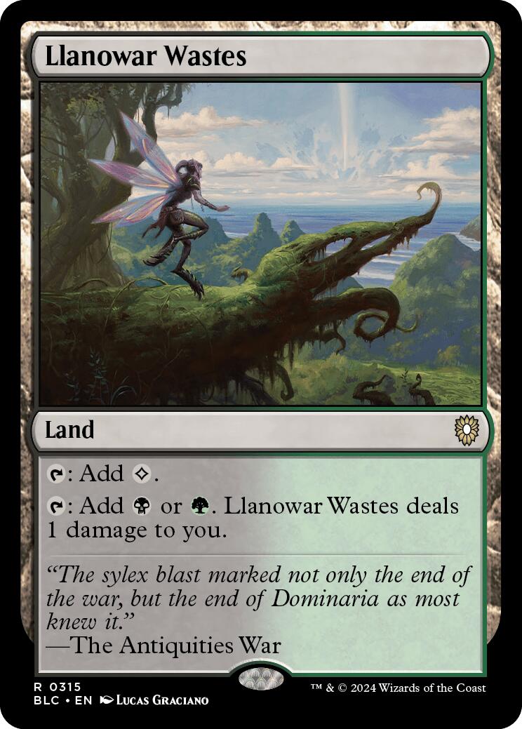 Llanowar Wastes [Bloomburrow Commander] | Cards and Coasters CA