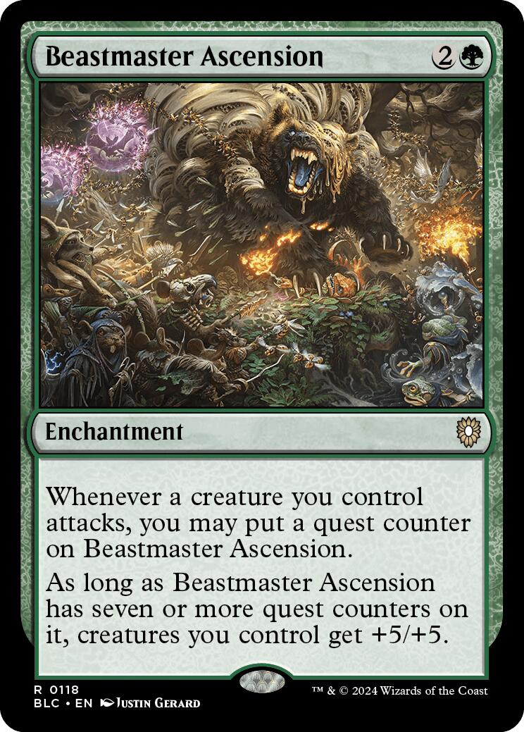 Beastmaster Ascension [Bloomburrow Commander] | Cards and Coasters CA