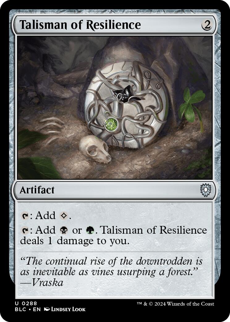 Talisman of Resilience [Bloomburrow Commander] | Cards and Coasters CA