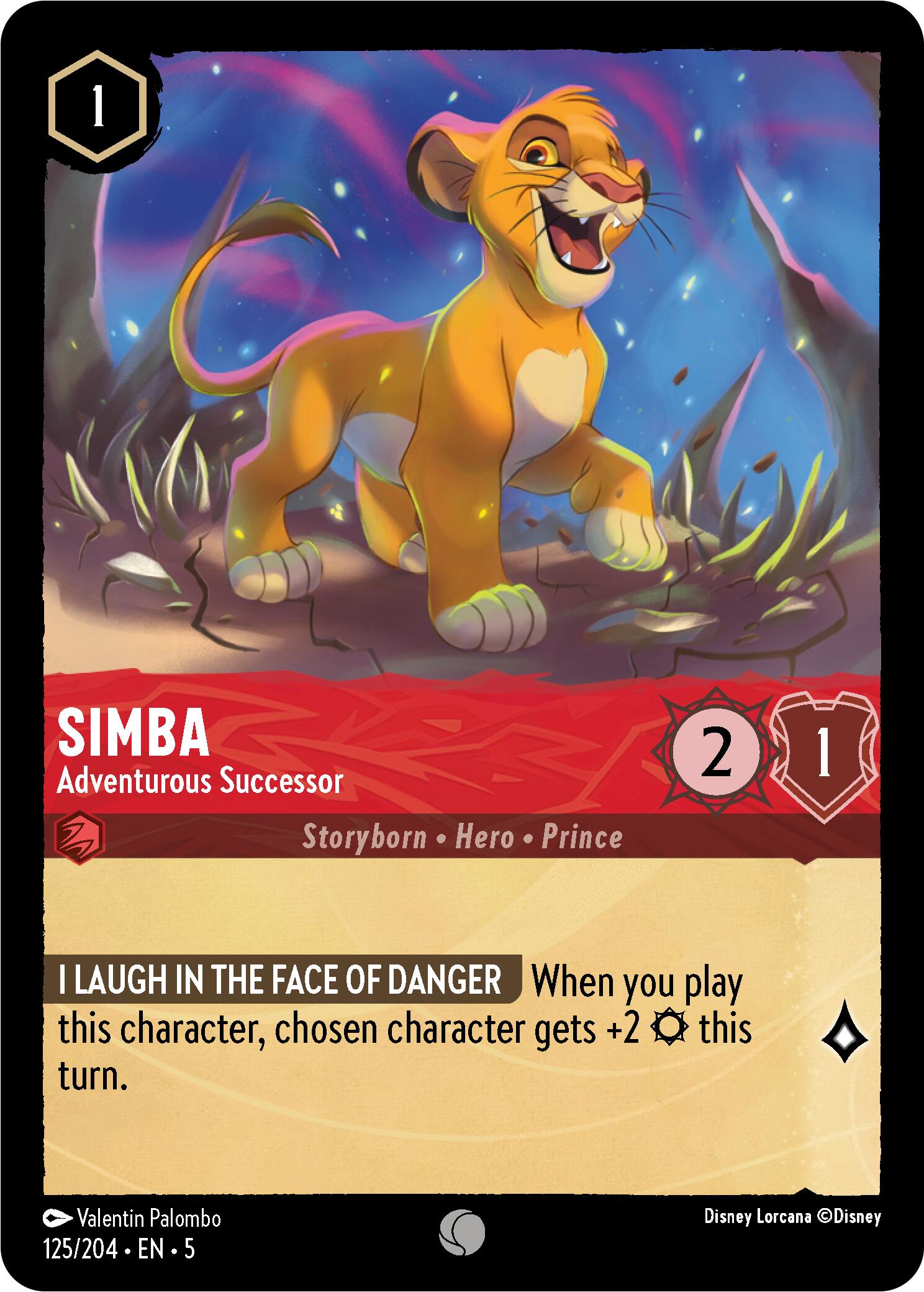 Simba - Adventurous Successor (125/204) [Shimmering Skies] | Cards and Coasters CA