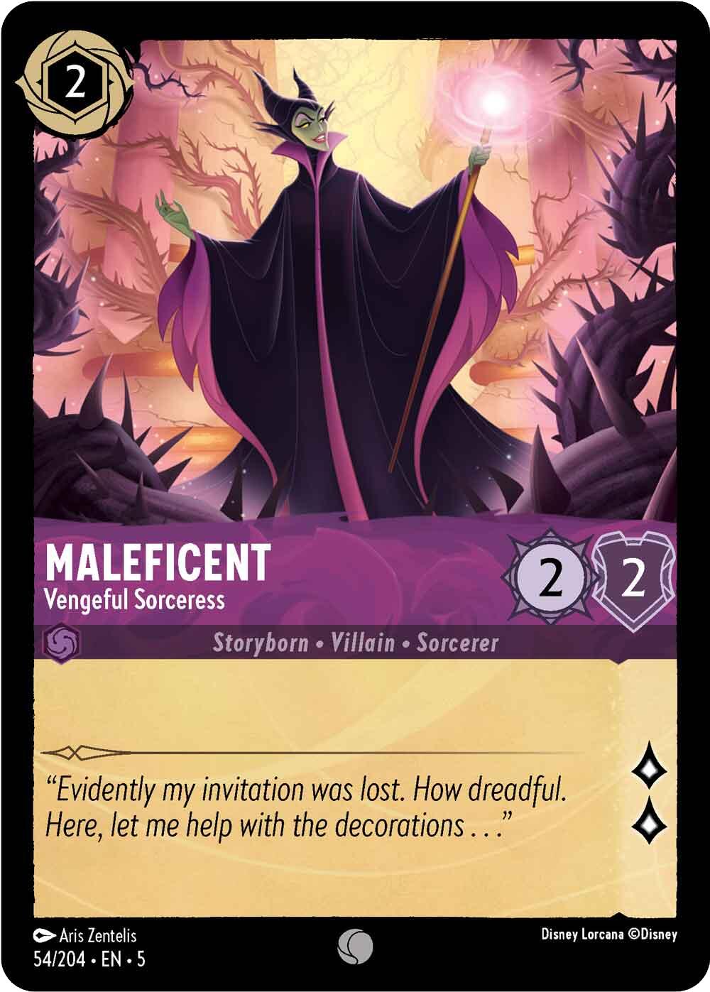 Maleficent - Vengeful Sorceress (54/204) [Shimmering Skies] | Cards and Coasters CA