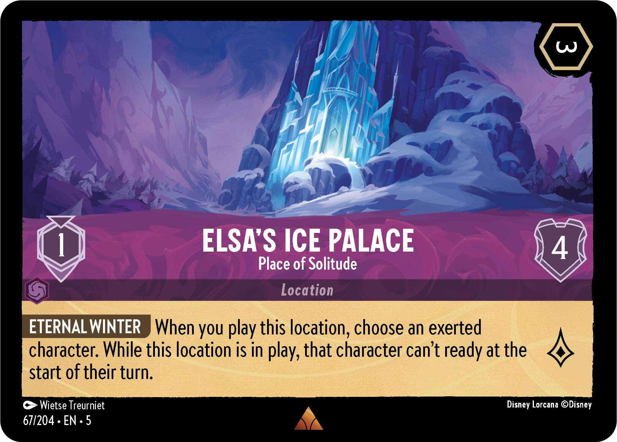 Elsa's Ice Palace - Place of Solitude (67/204) [Shimmering Skies] | Cards and Coasters CA