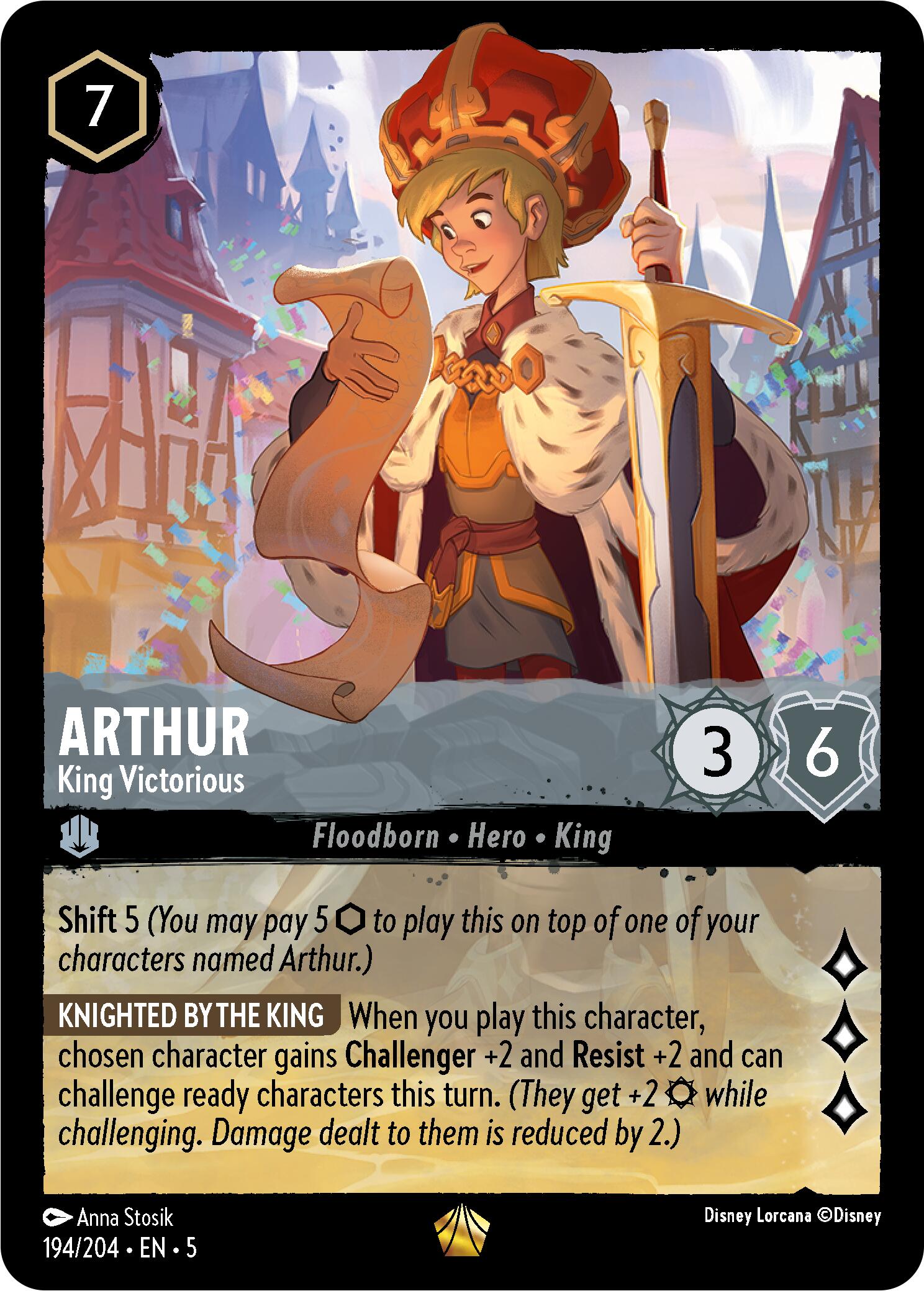 Arthur - King Victorious (194/204) [Shimmering Skies] | Cards and Coasters CA