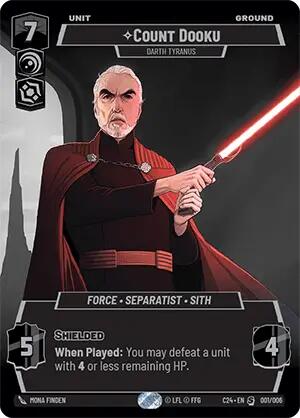 Count Dooku - Darth Tyranus (001/006) (2024 Convention Exclusive) (001/006) [Miscellaneous] | Cards and Coasters CA