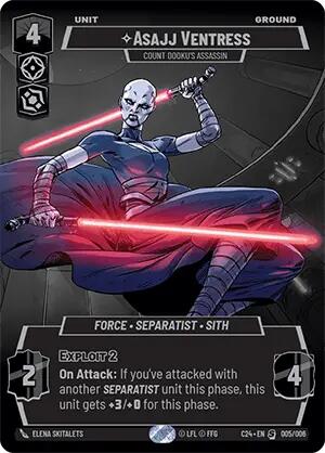 Asajj Ventress - Count Dooku's Assassin (005/006) (2024 Convention Exclusive) (005/006) [Miscellaneous] | Cards and Coasters CA