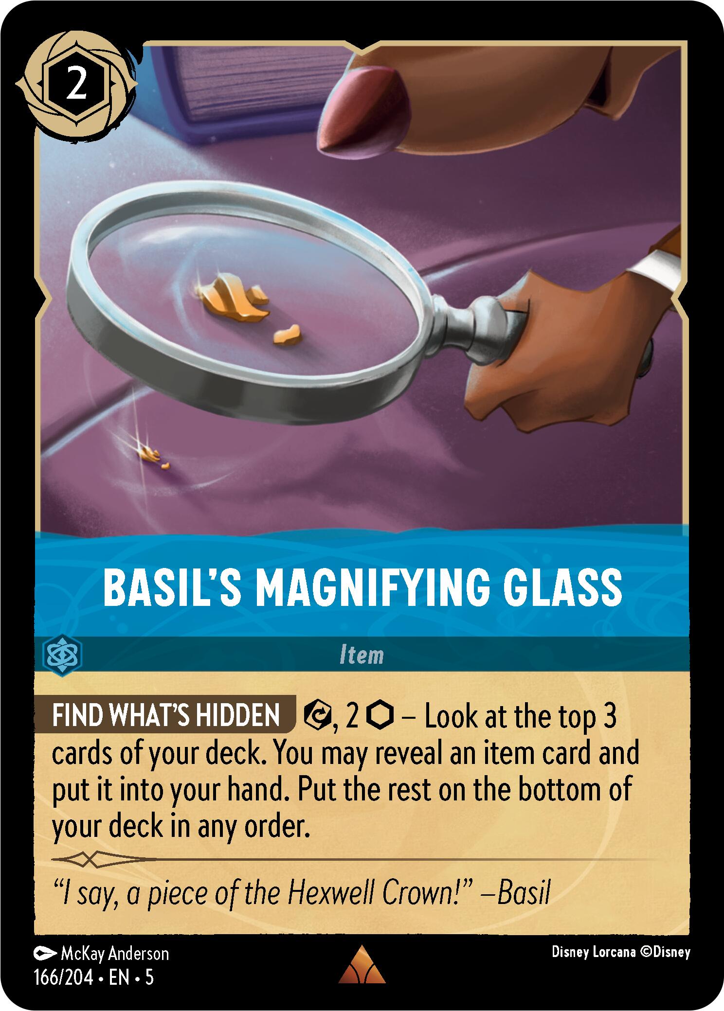 Basil's Magnifying Glass (166/204) [Shimmering Skies] | Cards and Coasters CA