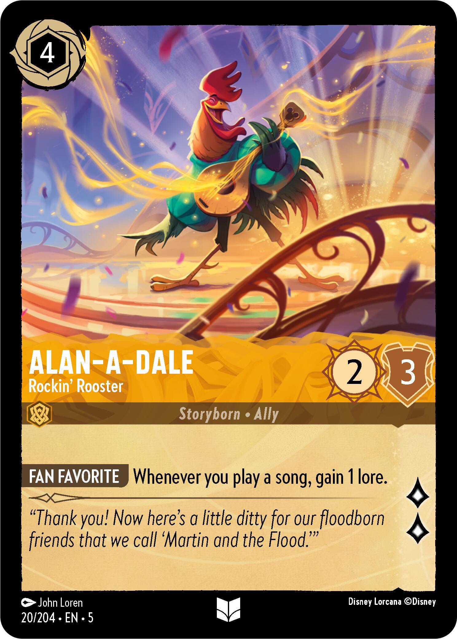 Alan-A-Dale - Rockin' Rooster (20/204) [Shimmering Skies] | Cards and Coasters CA