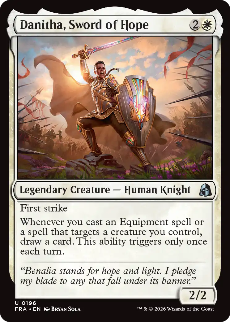 Danitha, Sword of Hope [Reality Fracture] | Cards and Coasters CA