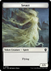 Spirit // Faerie Double-Sided Token [Bloomburrow Commander Tokens] | Cards and Coasters CA