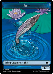 Bird (011) // Fish Double-Sided Token [Bloomburrow Commander Tokens] | Cards and Coasters CA