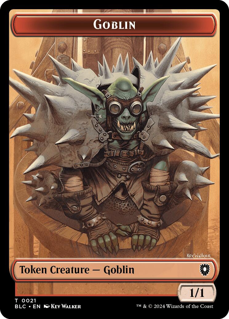 Goblin // Thopter Double-Sided Token [Bloomburrow Commander Tokens] | Cards and Coasters CA