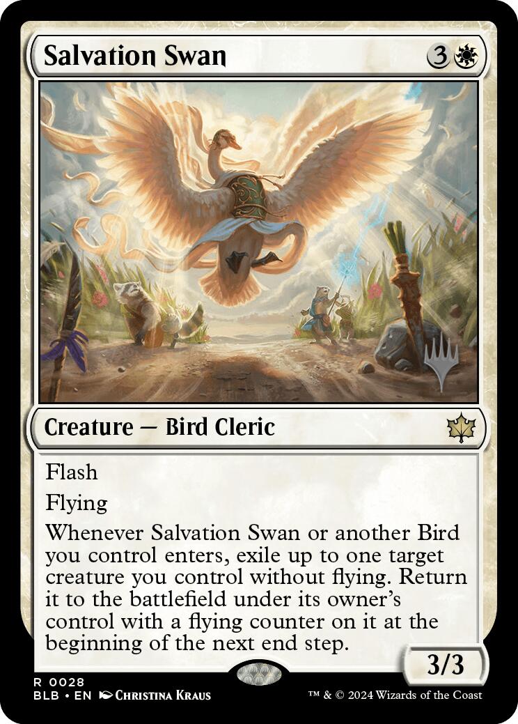 Salvation Swan (Promo Pack) [Bloomburrow Promos] | Cards and Coasters CA