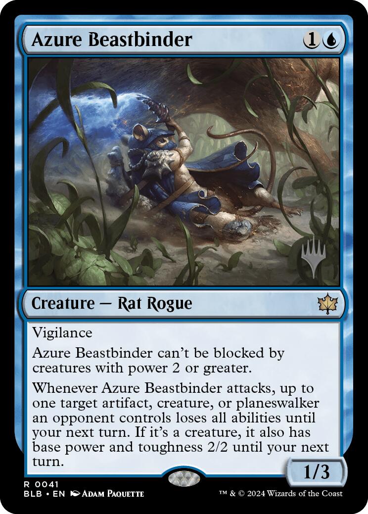 Azure Beastbinder (Promo Pack) [Bloomburrow Promos] | Cards and Coasters CA