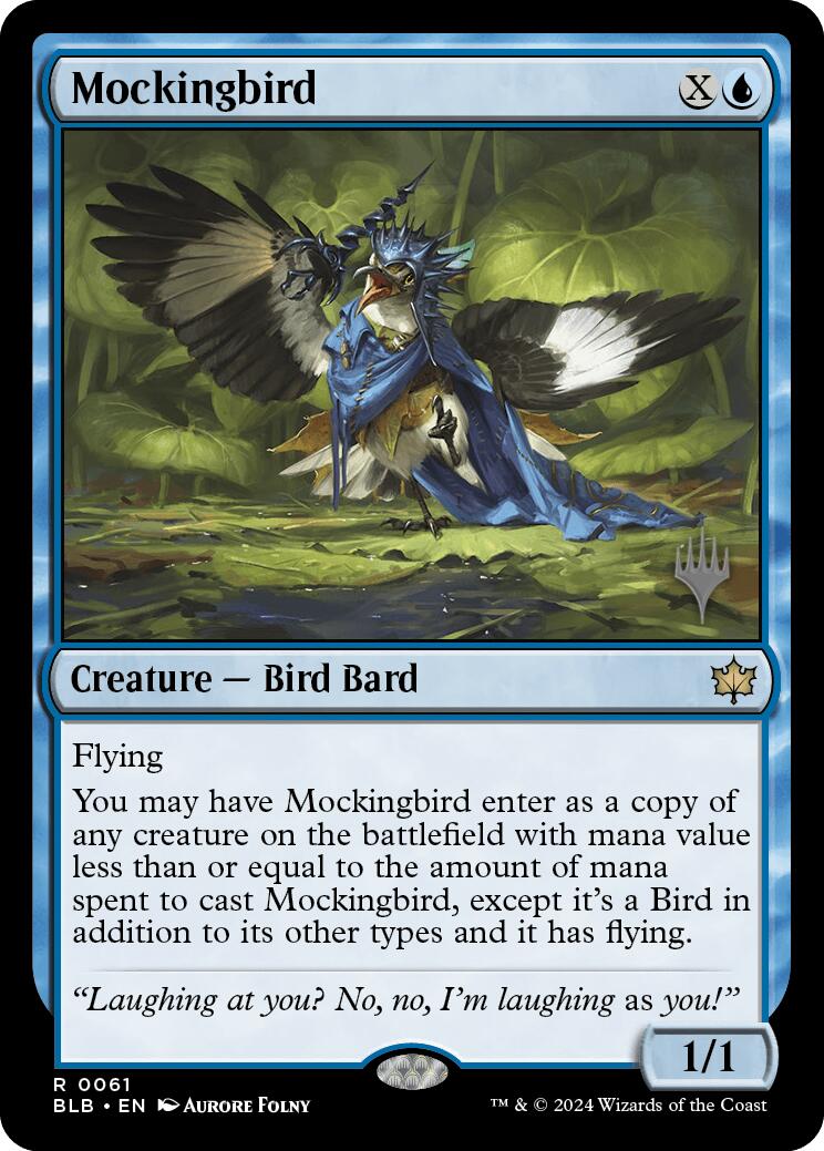 Mockingbird (Promo Pack) [Bloomburrow Promos] | Cards and Coasters CA