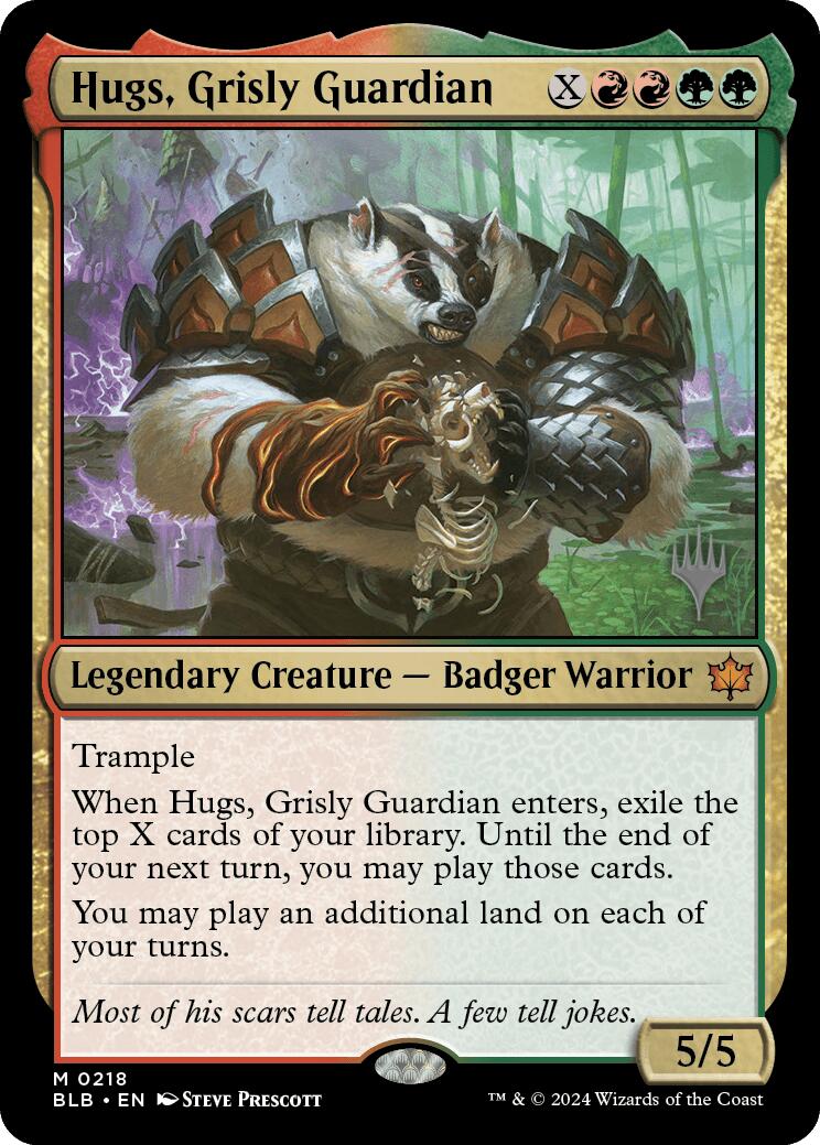 Hugs, Grisly Guardian (Promo Pack) [Bloomburrow Promos] | Cards and Coasters CA