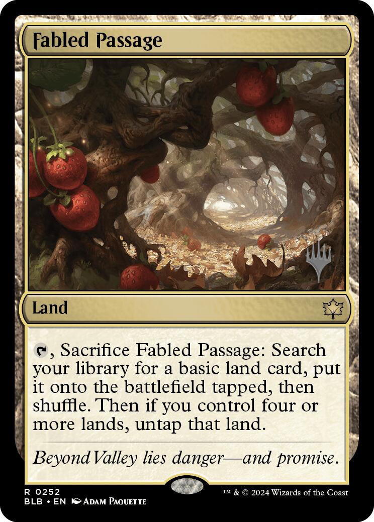 Fabled Passage (Promo Pack) [Bloomburrow Promos] | Cards and Coasters CA