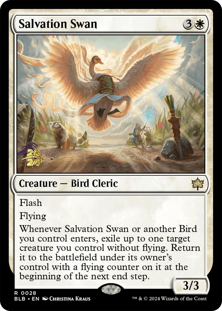 Salvation Swan [Bloomburrow Prerelease Promos] | Cards and Coasters CA