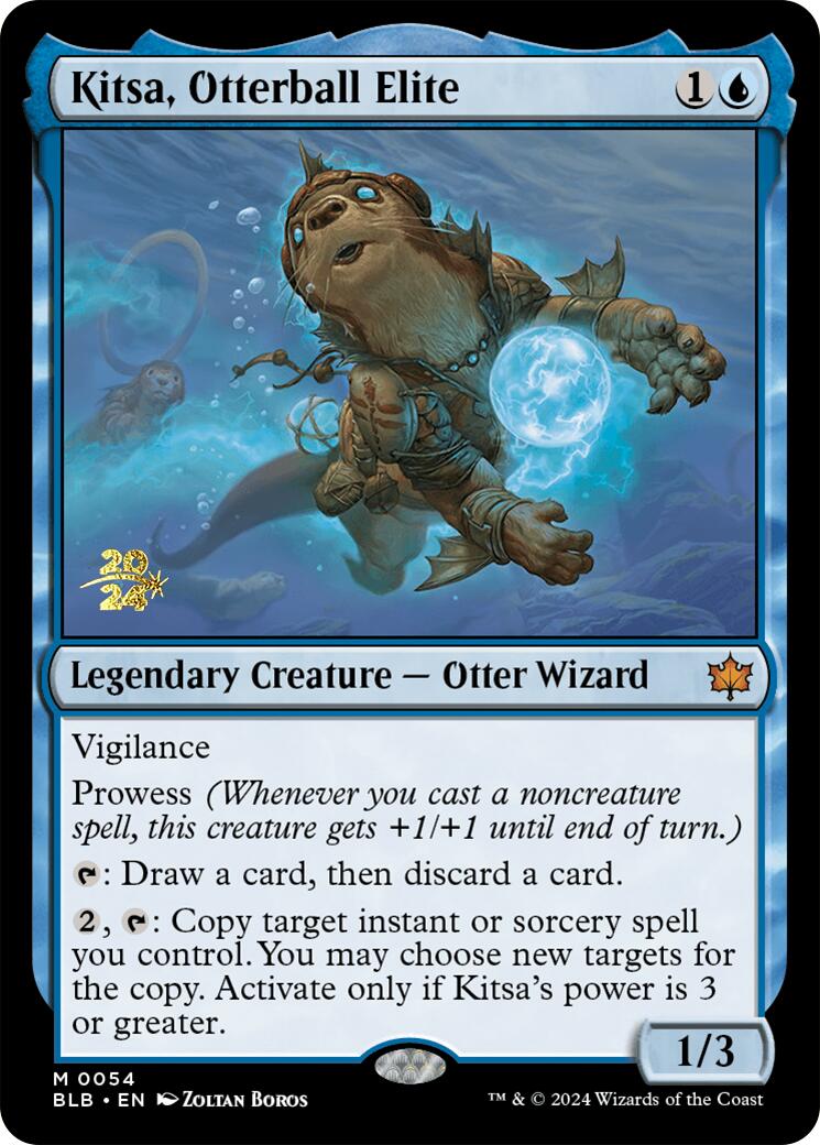 Kitsa, Otterball Elite [Bloomburrow Prerelease Promos] | Cards and Coasters CA