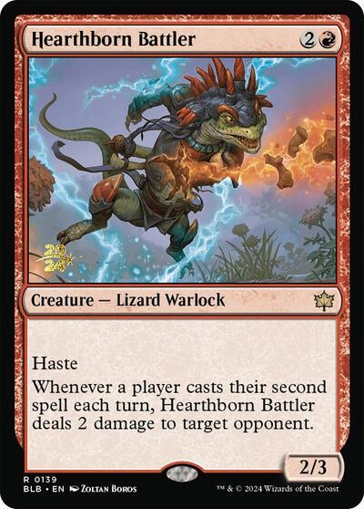 Hearthborn Battler [Bloomburrow Prerelease Promos] | Cards and Coasters CA