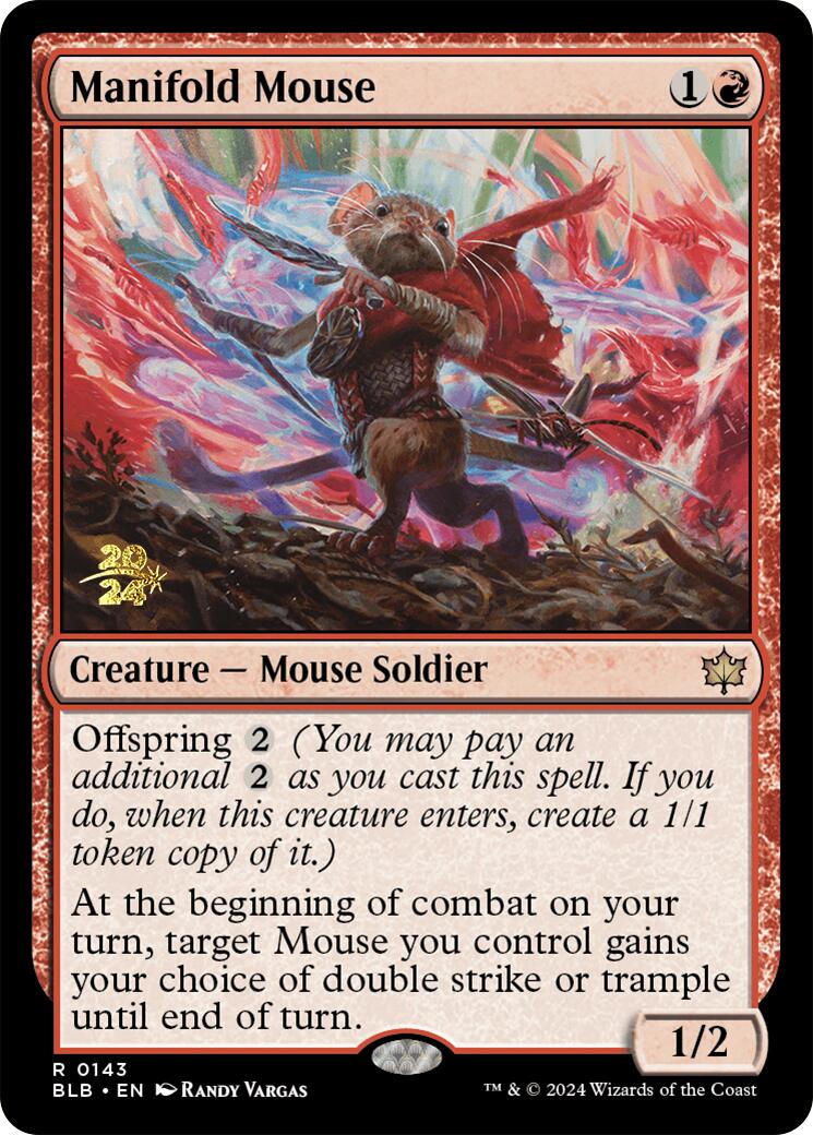 Manifold Mouse [Bloomburrow Prerelease Promos] | Cards and Coasters CA