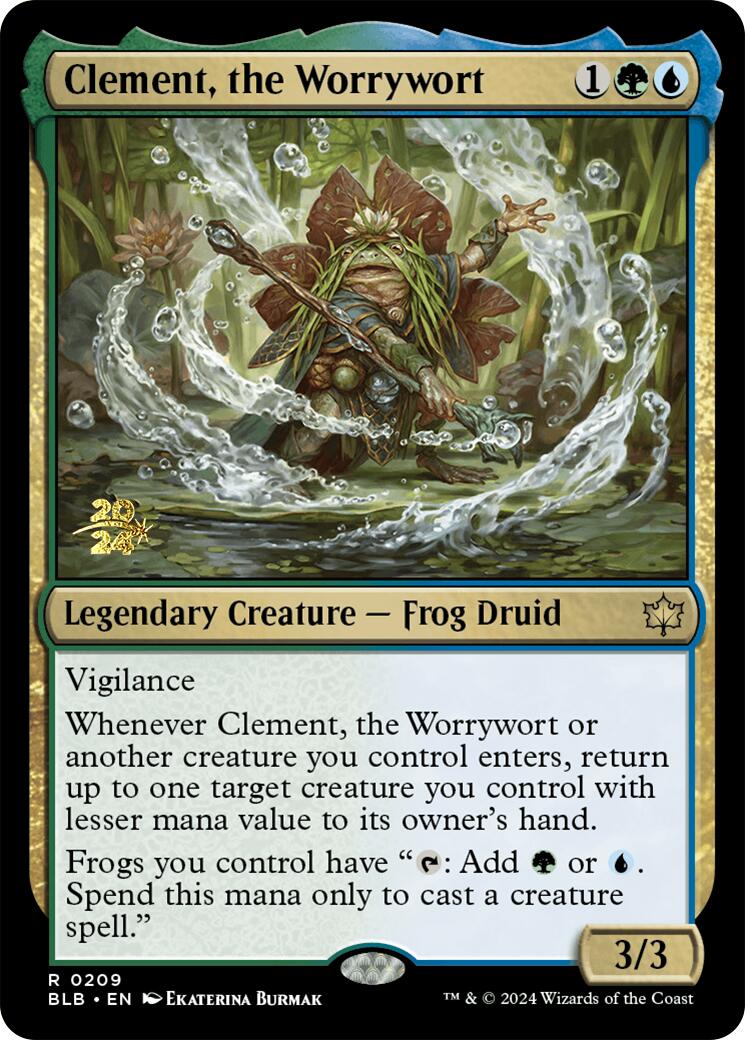 Clement, the Worrywort [Bloomburrow Prerelease Promos] | Cards and Coasters CA