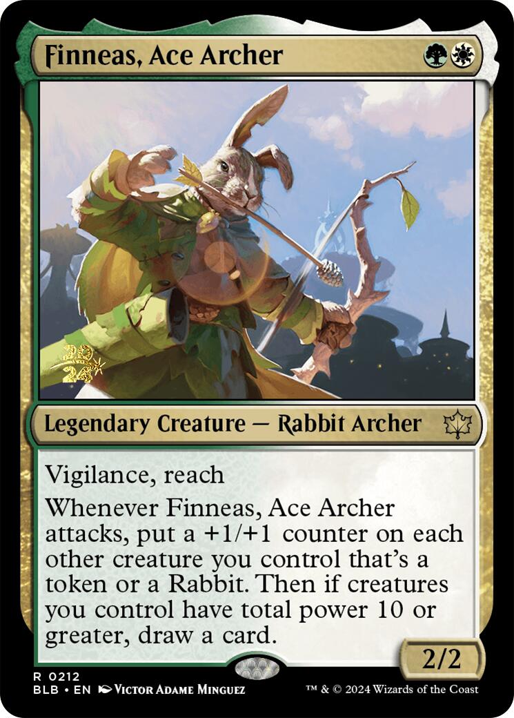 Finneas, Ace Archer [Bloomburrow Prerelease Promos] | Cards and Coasters CA