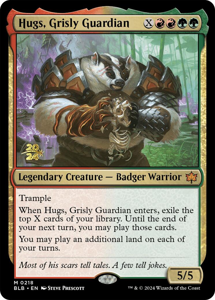 Hugs, Grisly Guardian [Bloomburrow Prerelease Promos] | Cards and Coasters CA