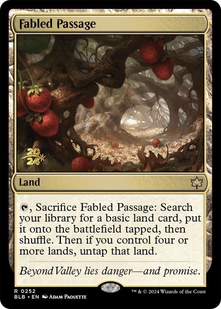 Fabled Passage [Bloomburrow Prerelease Promos] | Cards and Coasters CA