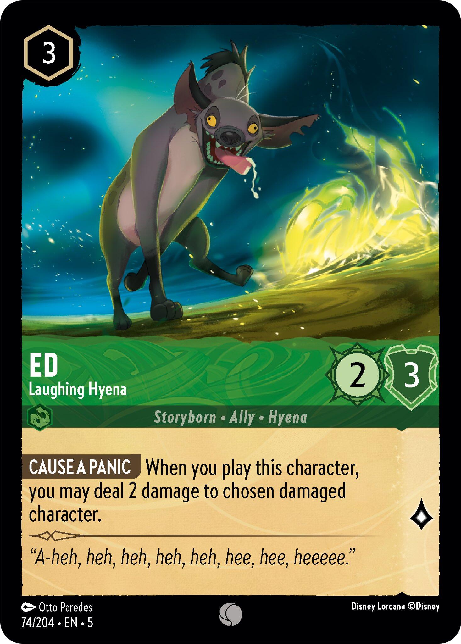 Ed - Laughing Hyena (74/204) [Shimmering Skies] | Cards and Coasters CA