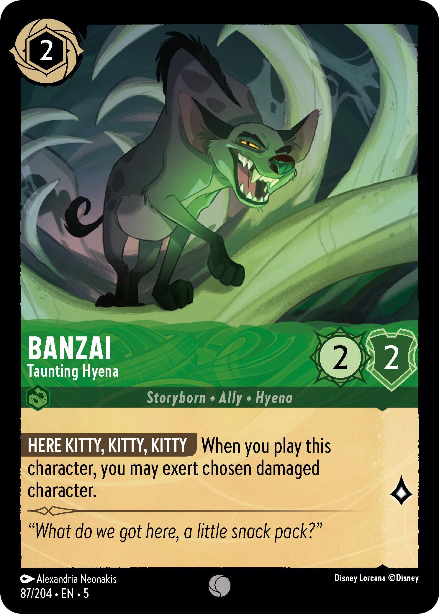 Banzai - Taunting Hyena (87/204) [Shimmering Skies] | Cards and Coasters CA