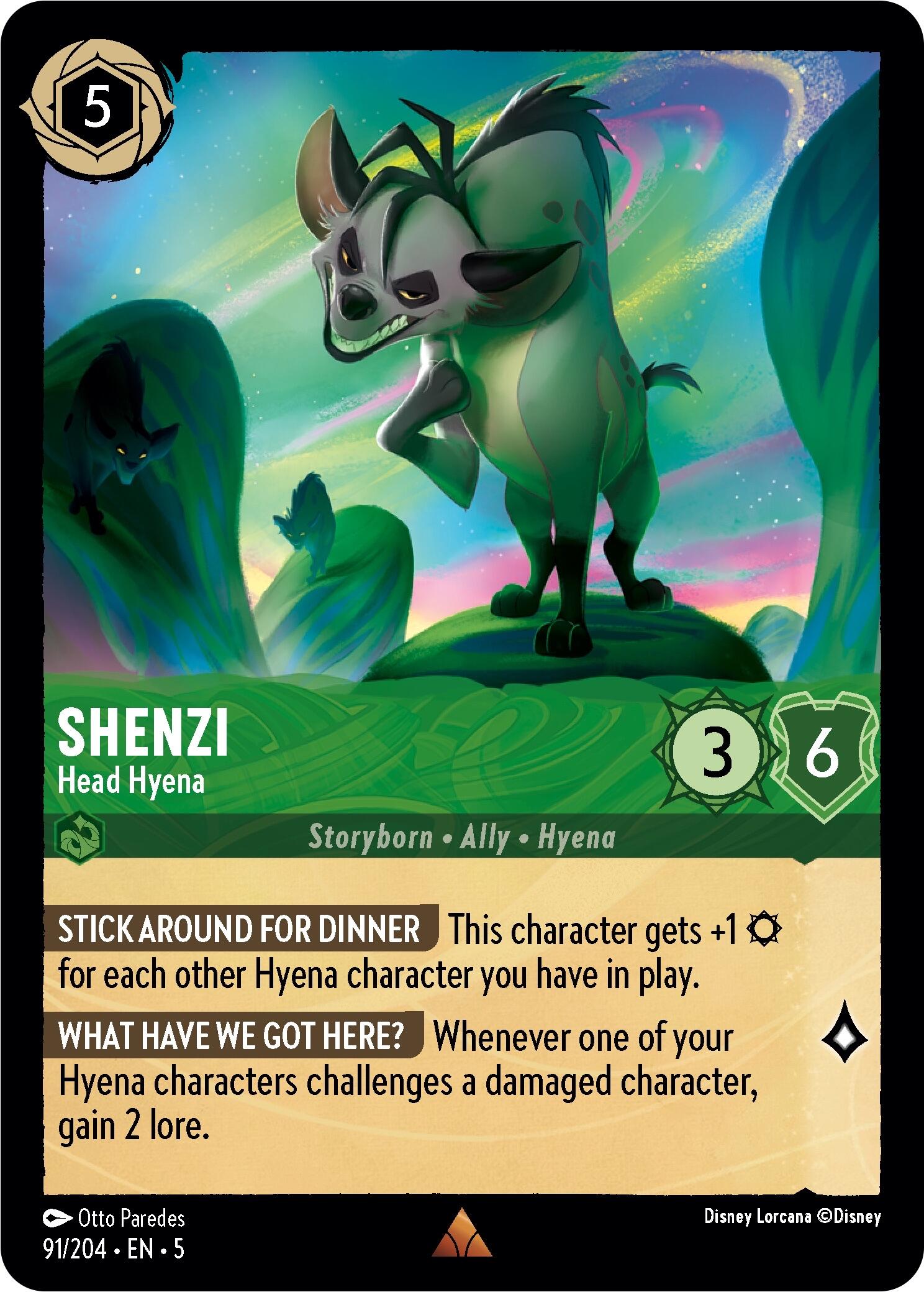 Shenzi - Head Hyena (91/204) [Shimmering Skies] | Cards and Coasters CA