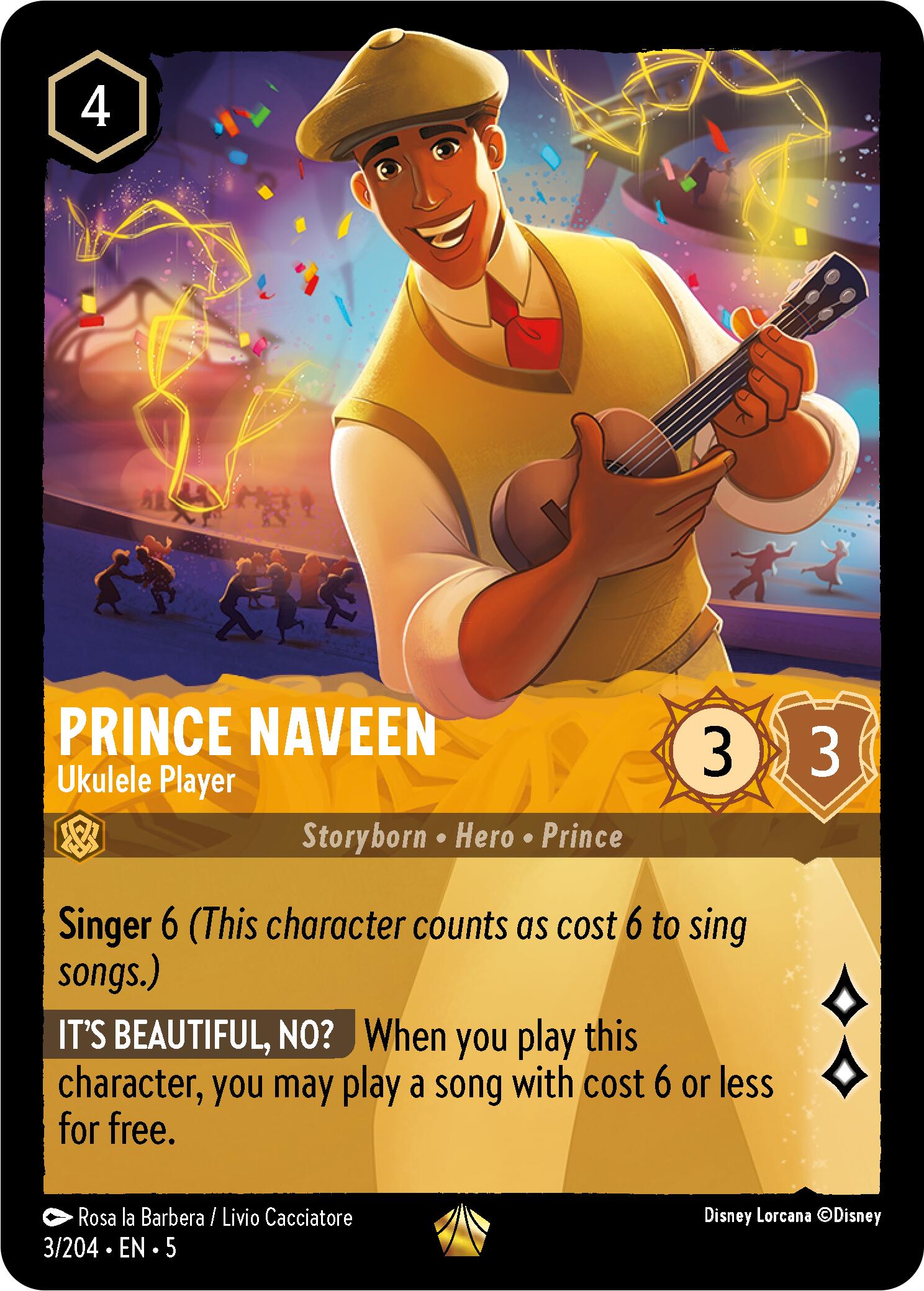 Prince Naveen - Ukulele Player (3/204) [Shimmering Skies] | Cards and Coasters CA