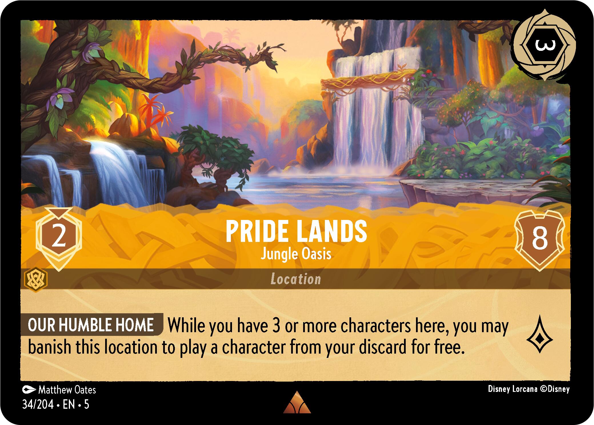 Pride Lands - Jungle Oasis (34/204) [Shimmering Skies] | Cards and Coasters CA