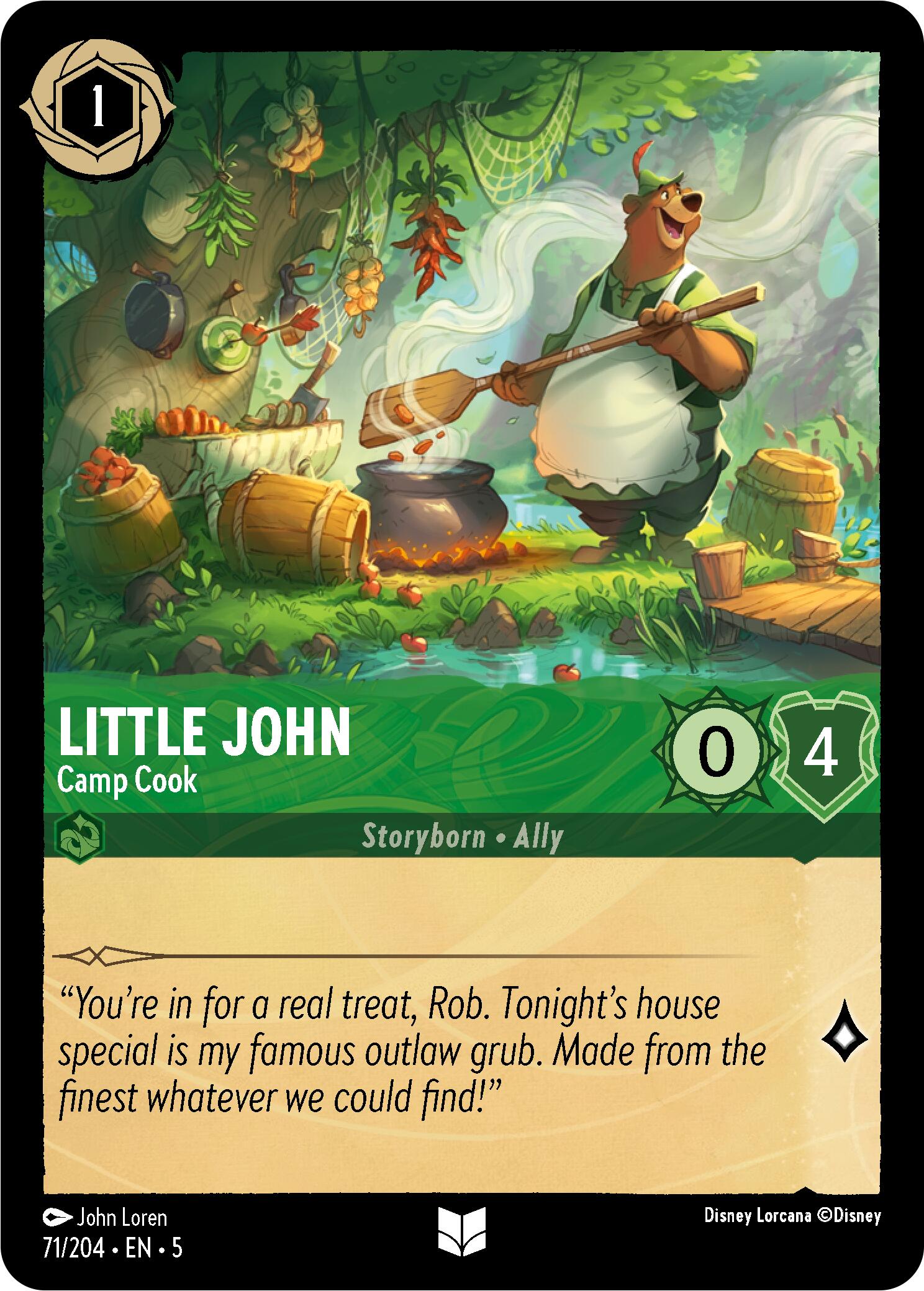 Little John - Camp Cook (71/204) [Shimmering Skies] | Cards and Coasters CA