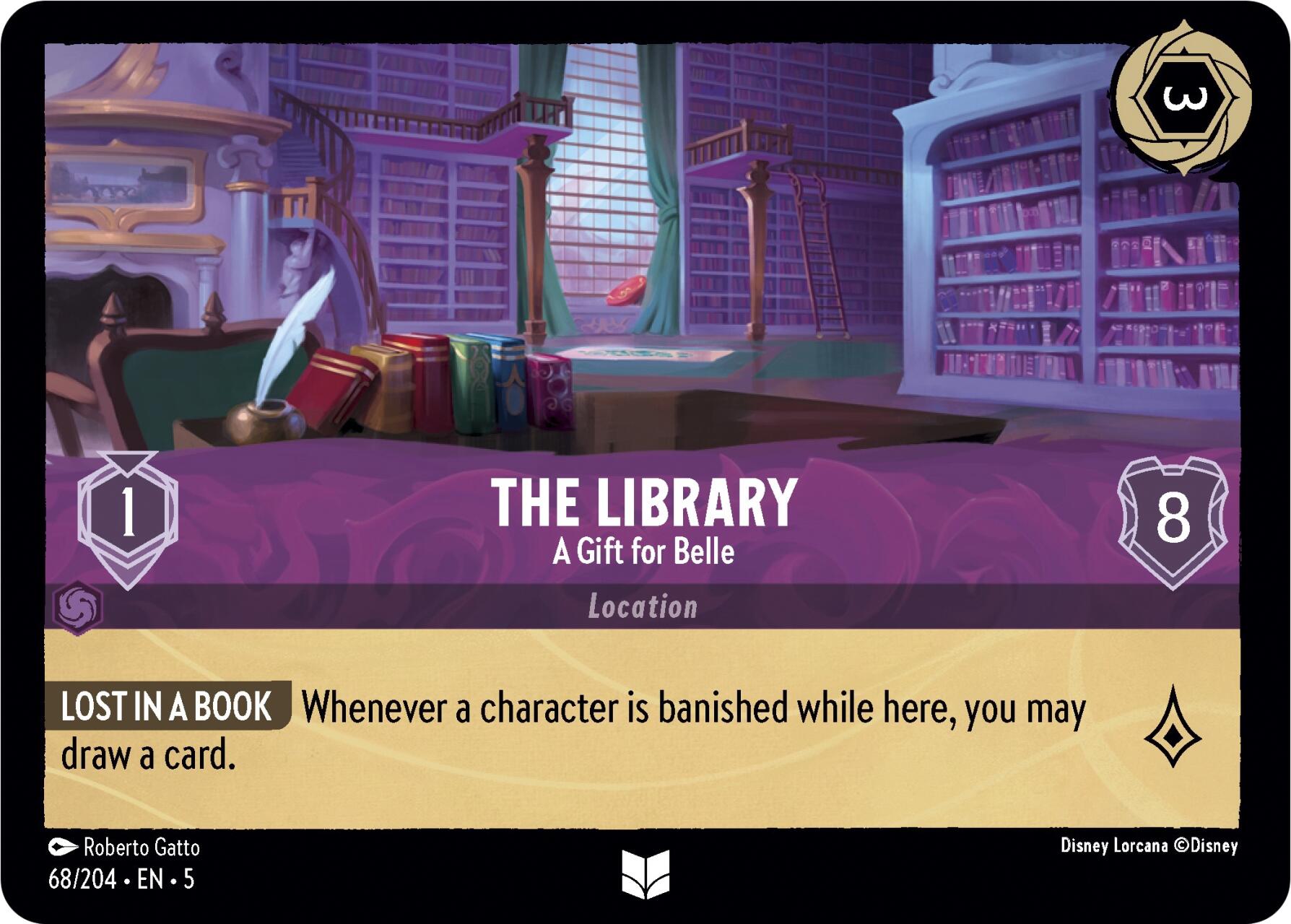 The Library - A Gift for Belle (68/204) [Shimmering Skies] | Cards and Coasters CA