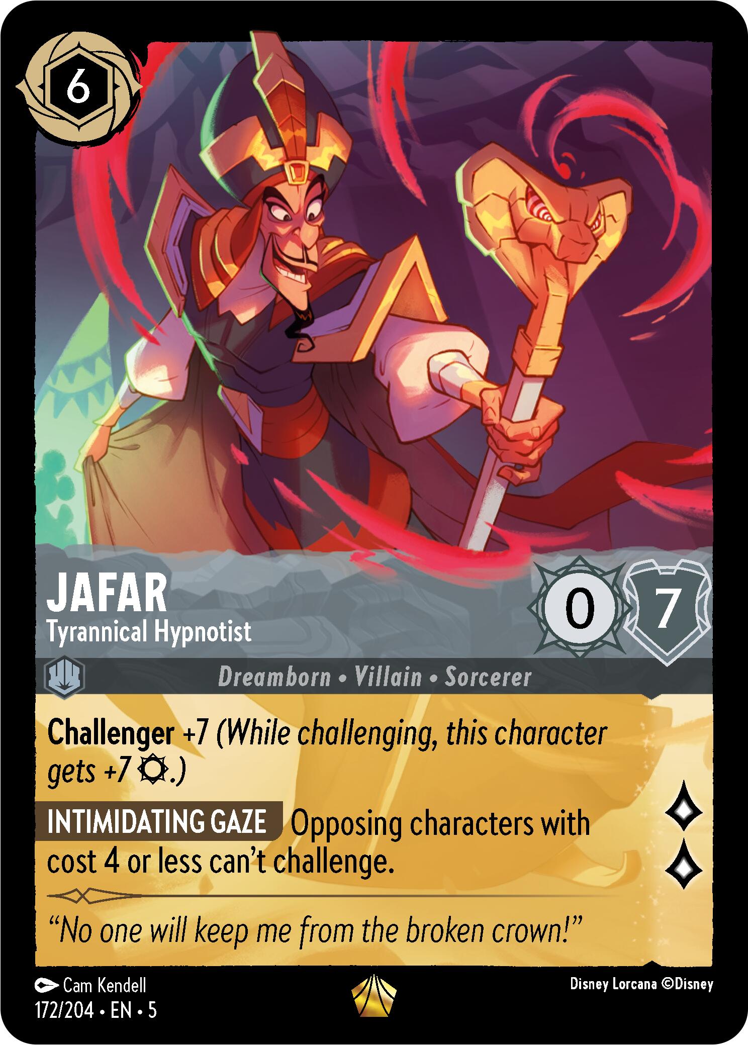 Jafar - Tyrannical Hypnotist (172/204) [Shimmering Skies] | Cards and Coasters CA