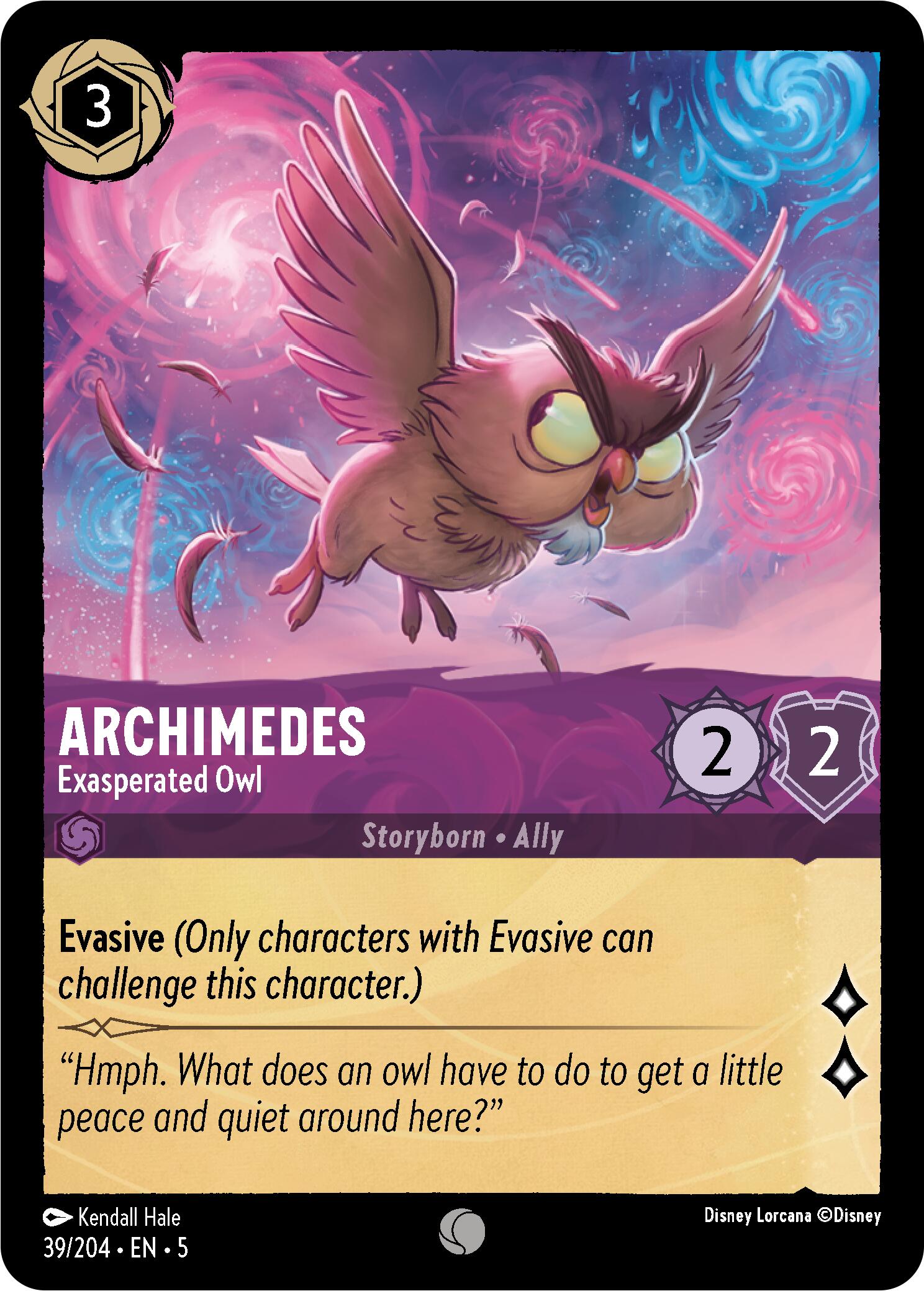 Archimedes - Exasperated Owl (39/204) [Shimmering Skies] | Cards and Coasters CA