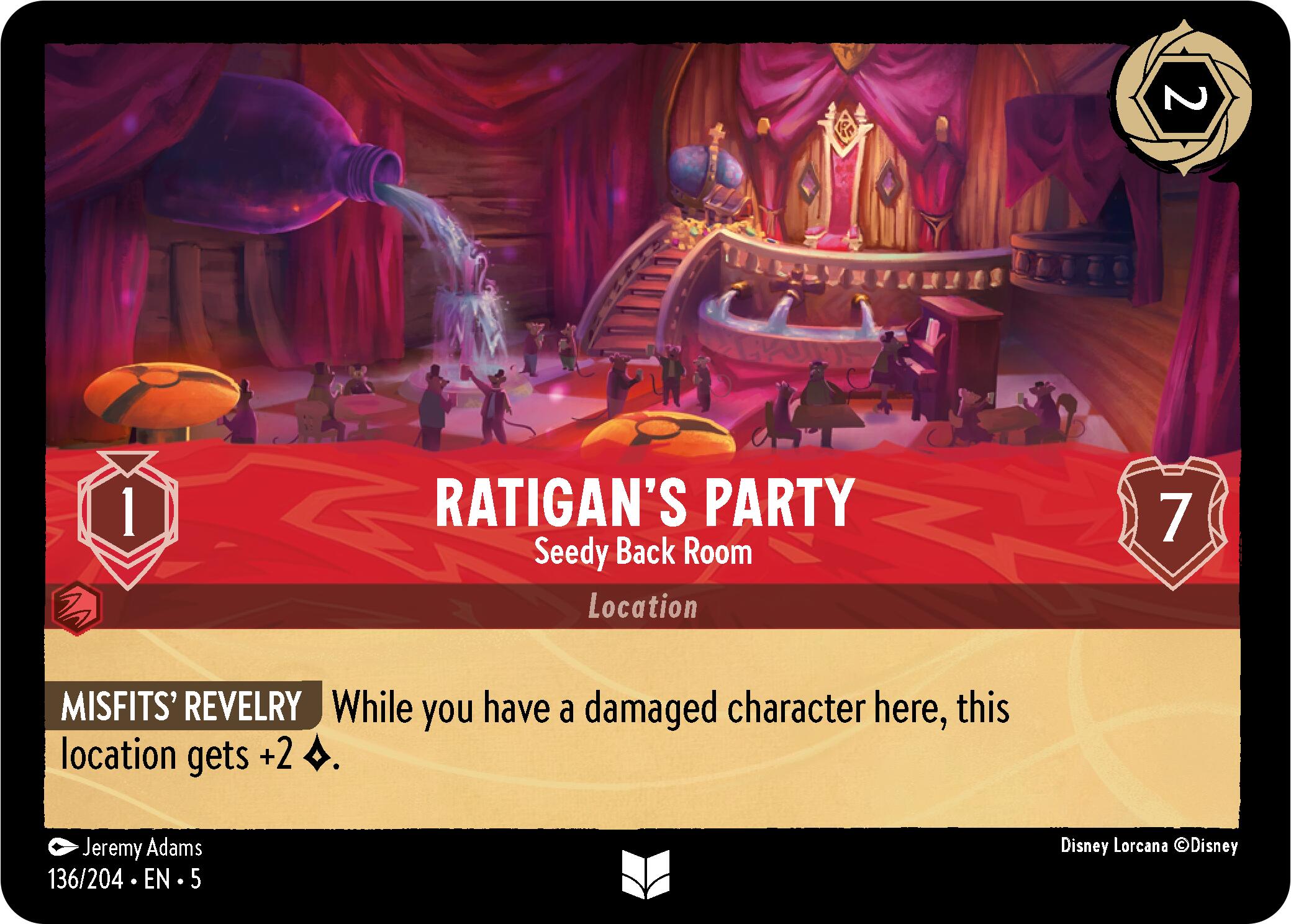 Ratigan's Party - Seedy Back Room (136/204) [Shimmering Skies] | Cards and Coasters CA