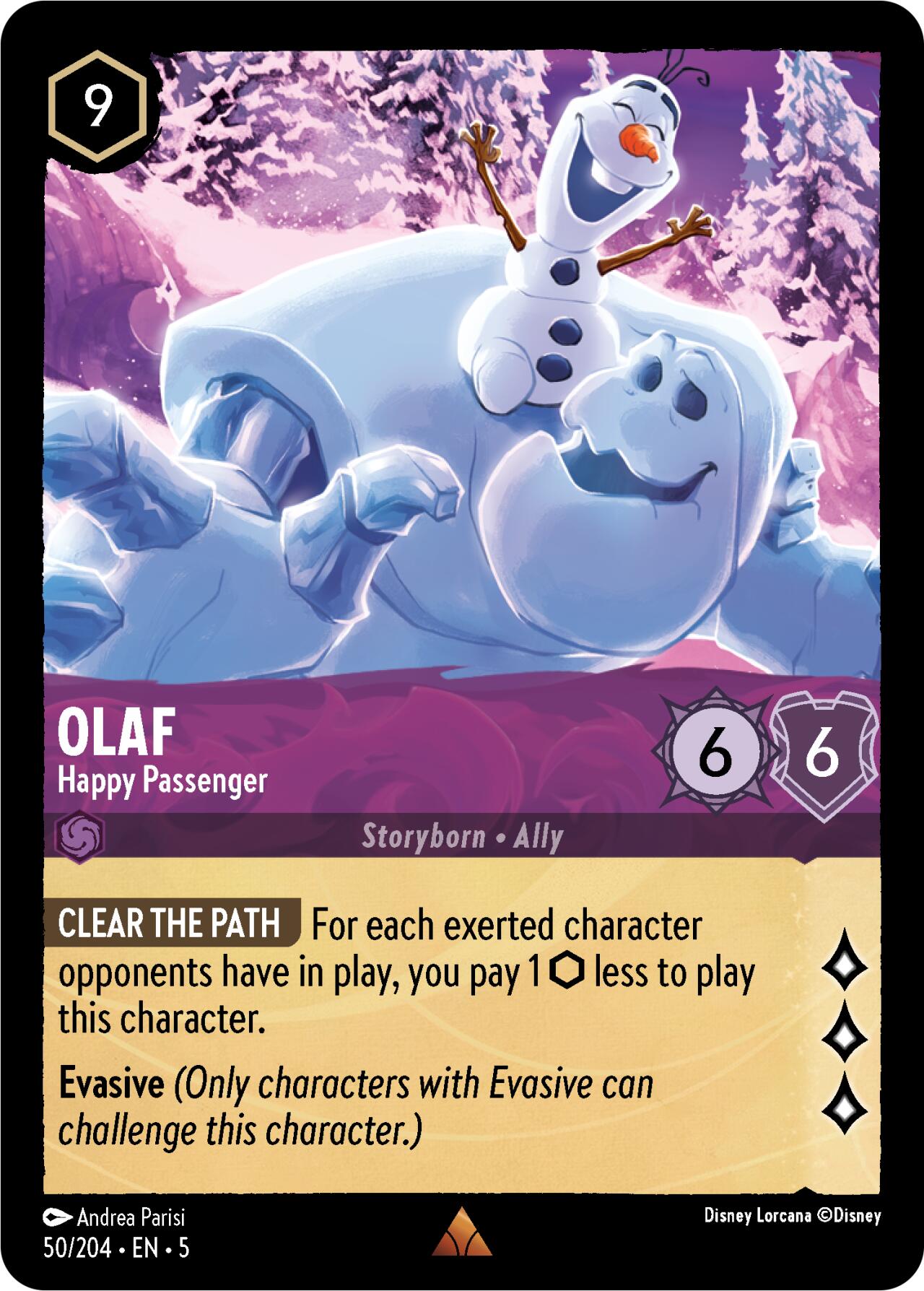 Olaf - Happy Passenger (50/204) [Shimmering Skies] | Cards and Coasters CA