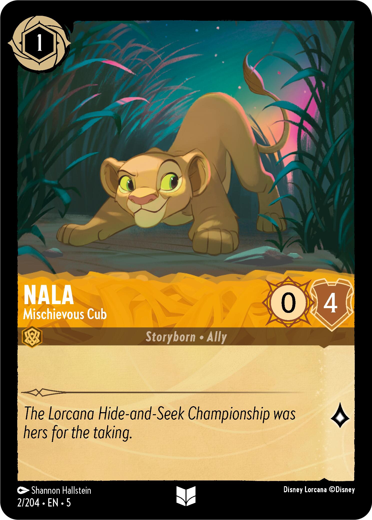 Nala - Mischievous Cub (2/204) [Shimmering Skies] | Cards and Coasters CA