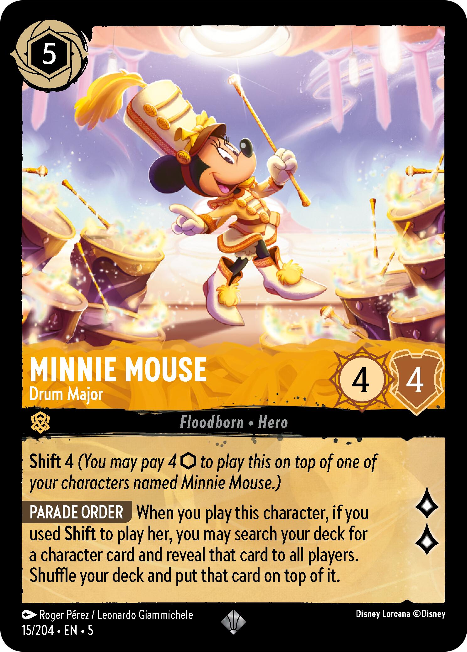 Minnie Mouse - Drum Major (15/204) [Shimmering Skies] | Cards and Coasters CA