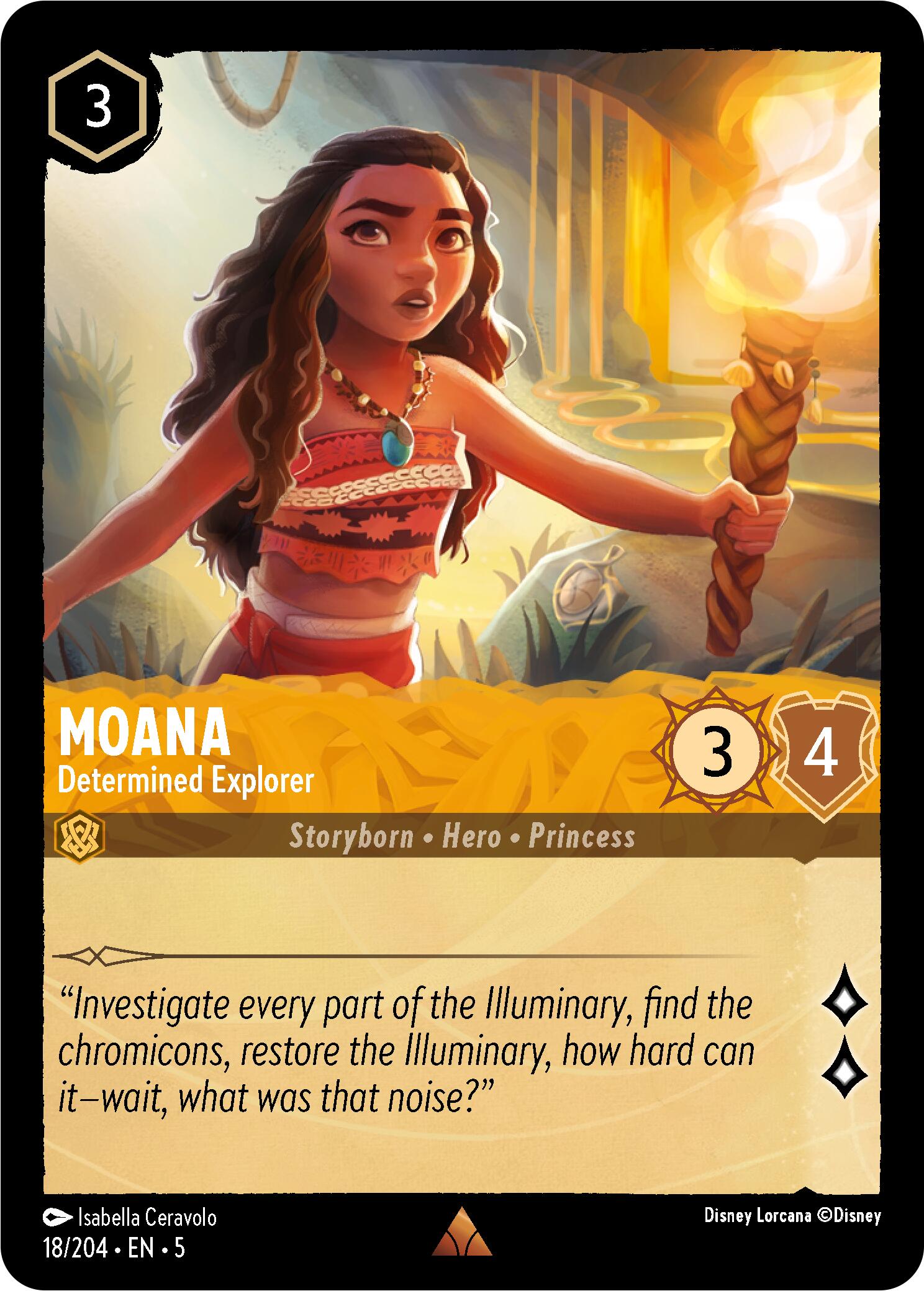 Moana - Determined Explorer (18/204) [Shimmering Skies] | Cards and Coasters CA