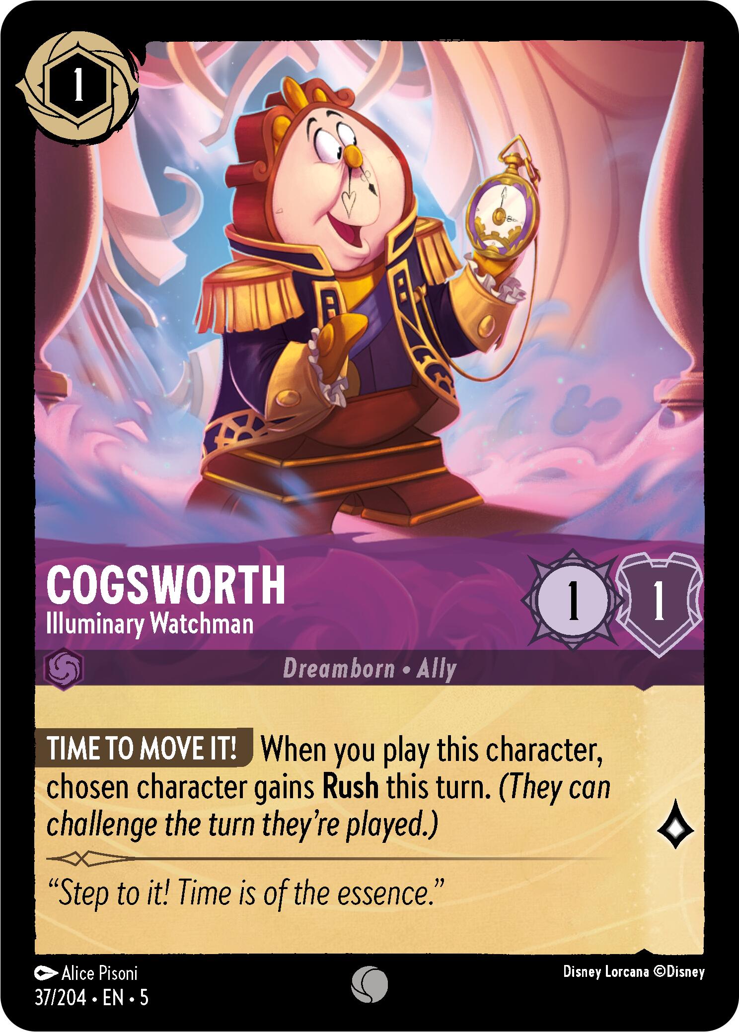 Cogsworth - Illuminary Watchman (37/204) [Shimmering Skies] | Cards and Coasters CA