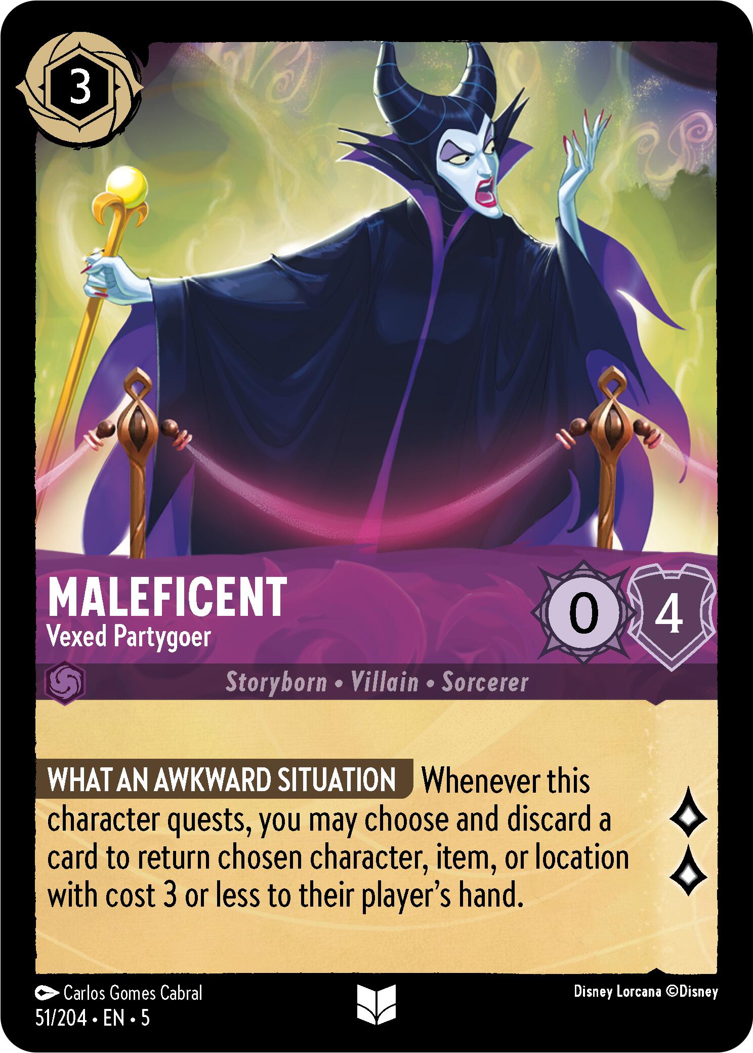 Maleficent - Vexed Partygoer (51/204) [Shimmering Skies] | Cards and Coasters CA