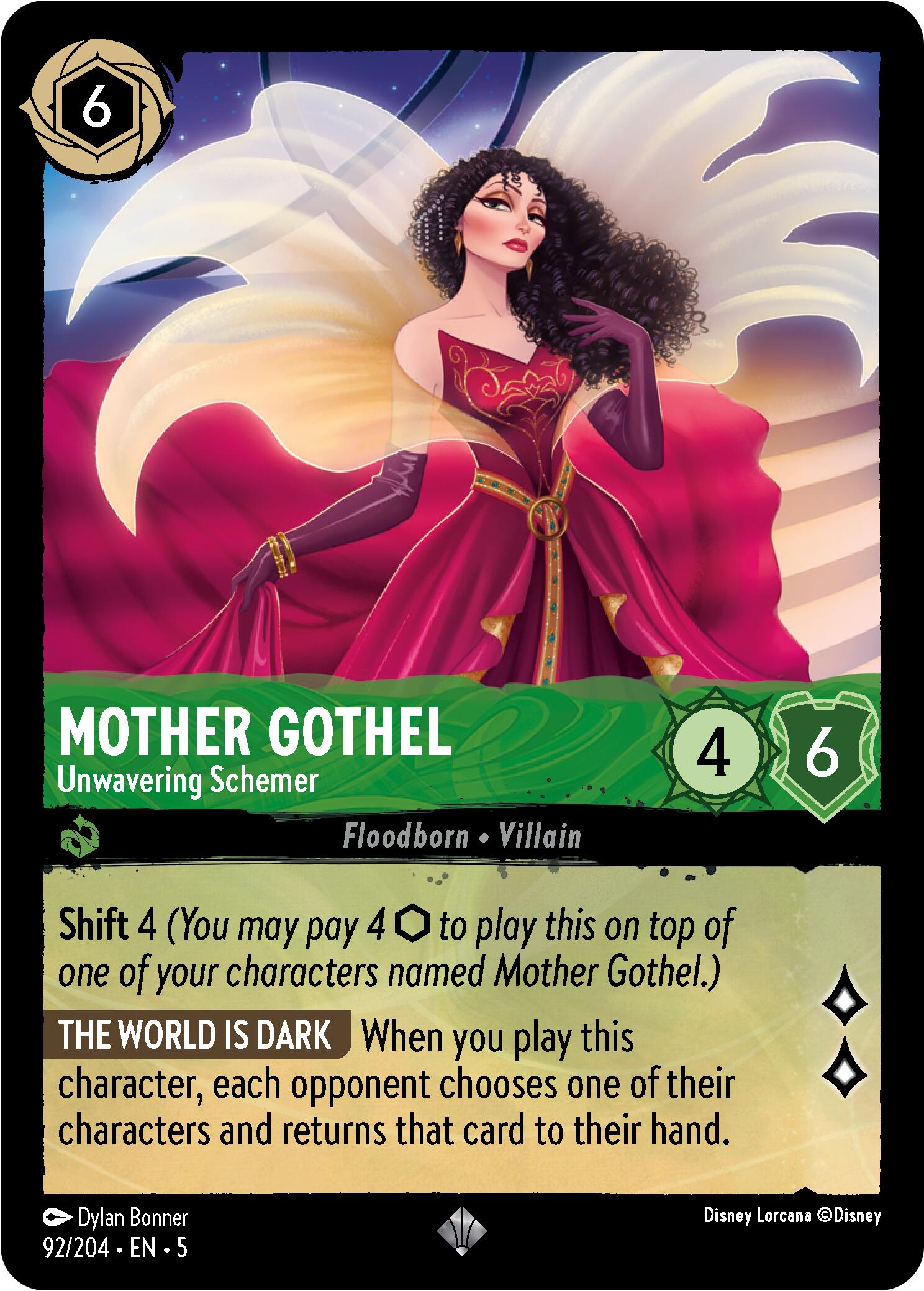 Mother Gothel - Unwavering Schemer (92/204) [Shimmering Skies] | Cards and Coasters CA