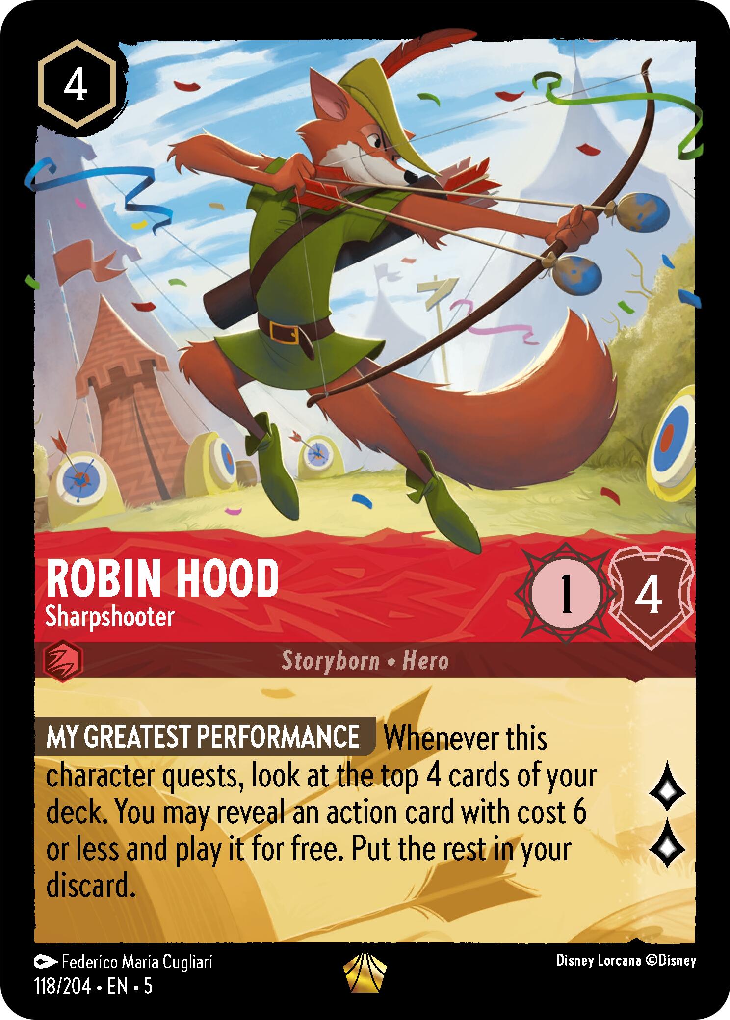 Robin Hood - Sharpshooter (118/204) [Shimmering Skies] | Cards and Coasters CA