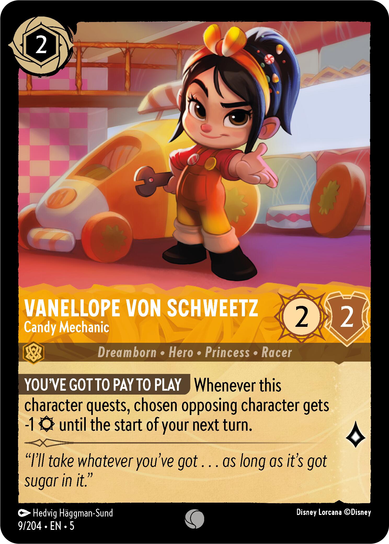 Vanellope von Schweetz - Candy Mechanic (9/204) [Shimmering Skies] | Cards and Coasters CA